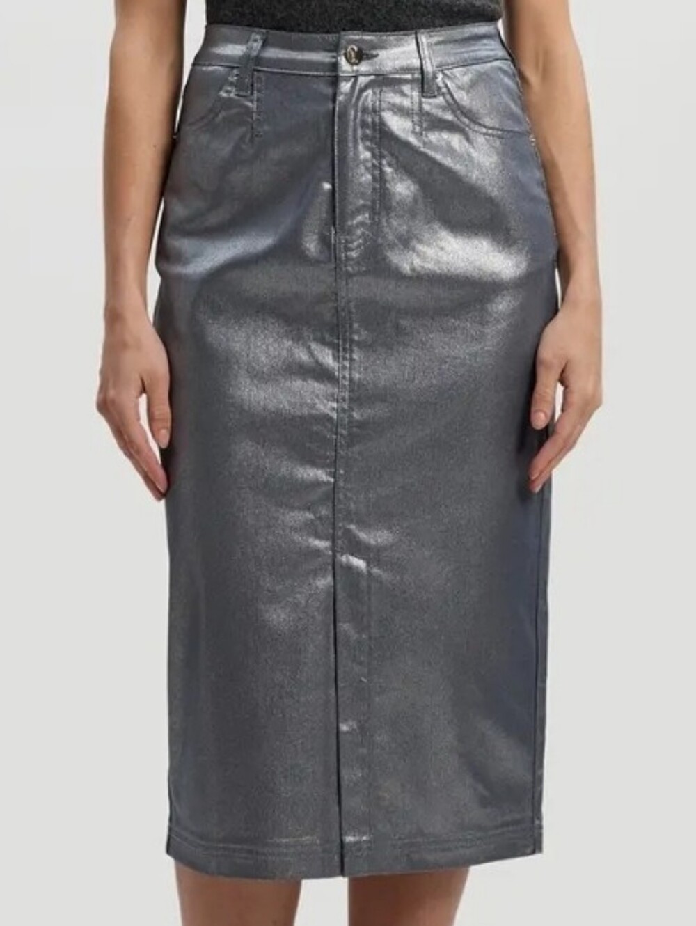 MARC NEW YORK Metallic Black Pencil Skirt